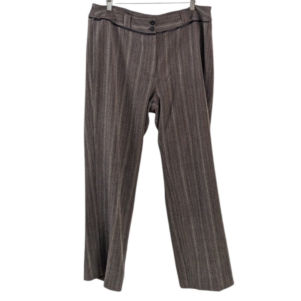 April Cornell formal straight wide leg formal pants brown size XL @R